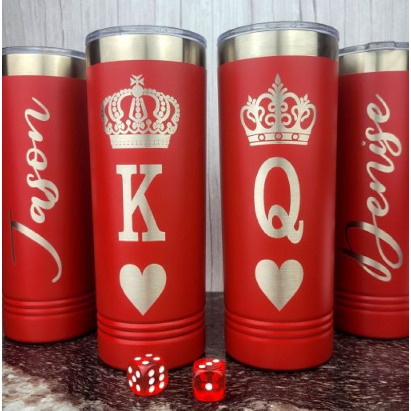 His & Her Tumbler Set -- King and Queen His & Her Tumbler Set -- King and Queen