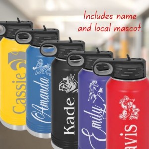 Personalized 32oz School Mascot Water Bottles Personalized 32oz School Mascot Water Bottles