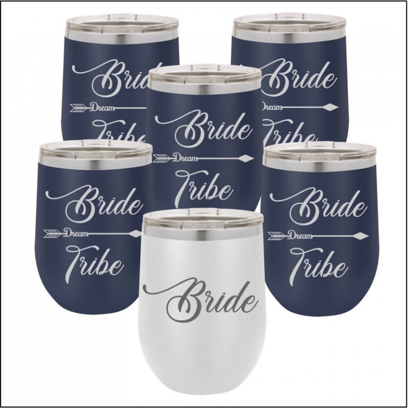 The Bride Tribe 12oz wine tumbler set