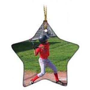 Ceramic 4" Star Ornament - Two Sided