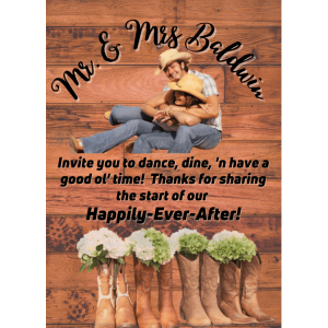 YS Wedding Reception Sign - Barn Dance
