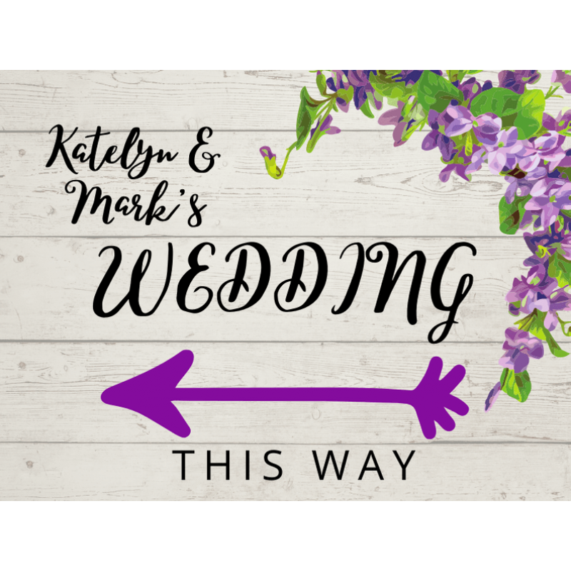 Yard Sign - Directions on White Barnwood